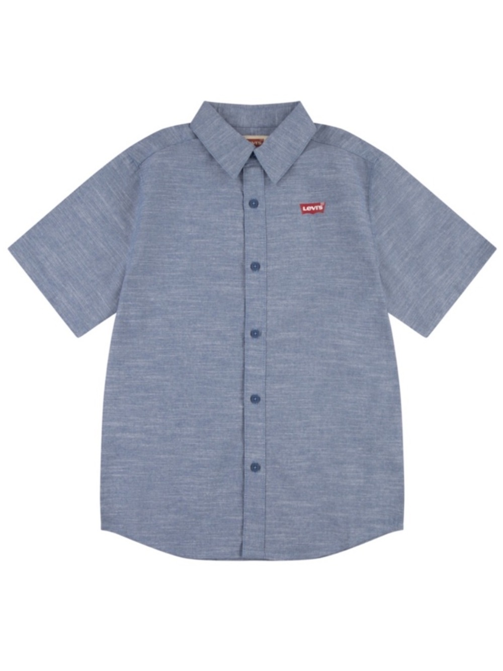 Levi’s Toddler Boys Blue Chambray Short Sleeve Button Down Shirt 4T